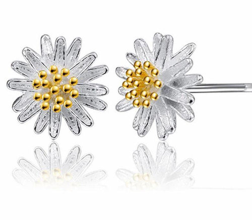 SUSENSTONE 1Pair Women Daisy Flower Earrings