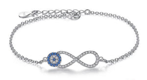 Lucky Devils Eye Infinity Charms Bracelet