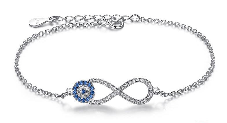 Lucky Devils Eye Infinity Charms Bracelet