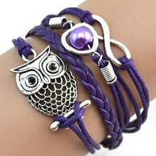 Load image into Gallery viewer, Infinity Owl Pearl Bracelet