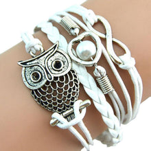 Load image into Gallery viewer, Infinity Owl Pearl Bracelet