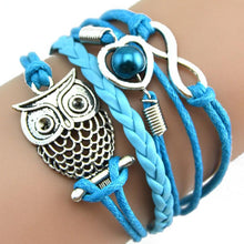 Load image into Gallery viewer, Infinity Owl Pearl Bracelet