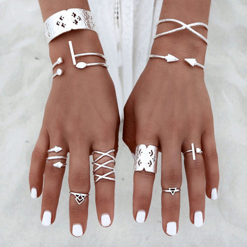 6pcs/Set Women Bohemian Vintage Rings Set