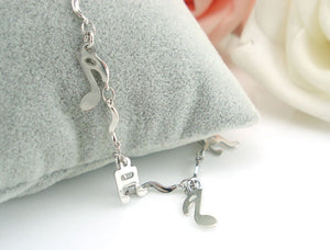 Curve Musical Symbol Anklet