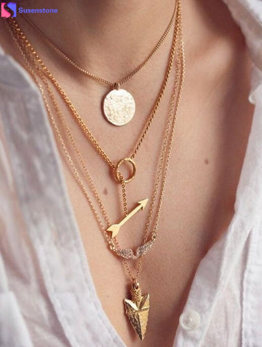 SUSENSTONE  Multilayer Necklace