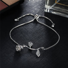 Load image into Gallery viewer, Rose Flower Charm Bracelet