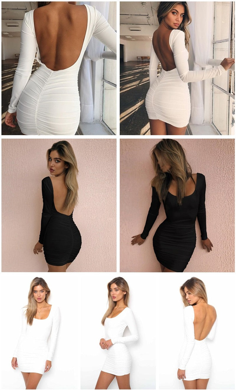 Lara's Backless  Low Cut Dress