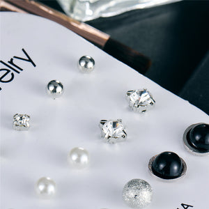 Fashion Crystal Infinite Stud Earrings Set