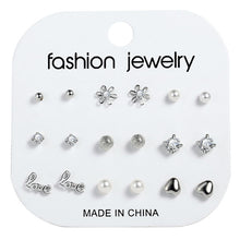 Load image into Gallery viewer, Fashion Crystal Infinite Stud Earrings Set