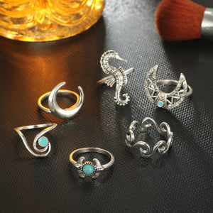 Bohemian Finger Ring Set