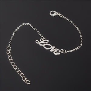 Simple Style Silver Plated Charm Bracelet