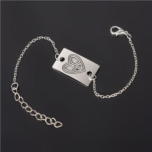 Simple Style Silver Plated Charm Bracelet