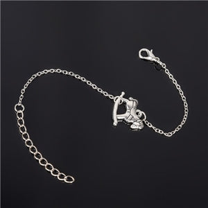 Simple Style Silver Plated Charm Bracelet