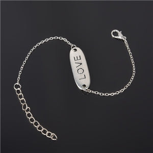 Simple Style Silver Plated Charm Bracelet