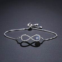 Load image into Gallery viewer, Infinity  Evil Eye Charm Bracelet