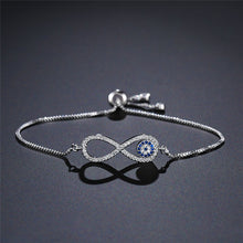 Load image into Gallery viewer, Infinity  Evil Eye Charm Bracelet