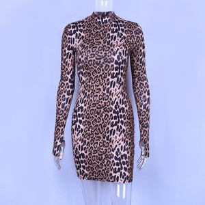 Cheetah print dress with hotsell gloves attached