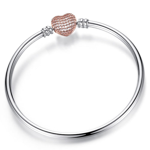 Crystal Heart Shaped Bangle