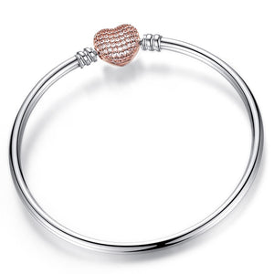 Crystal Heart Shaped Bangle