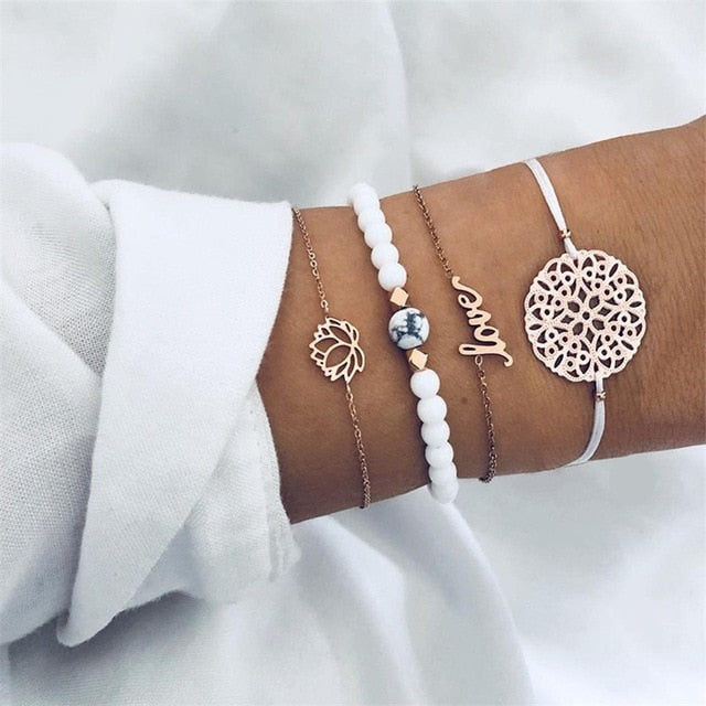 4 Pcs/ Set Bohemian Bracelet Set