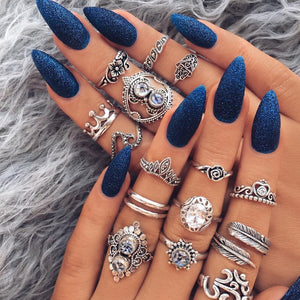 16 Pcs/set Bohemian Vintage Rings