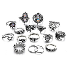 Load image into Gallery viewer, 16 Pcs/set Bohemian Vintage Rings