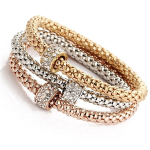 3Pcs/Set Fashion  Key Lock Elastic Charm Bracelets