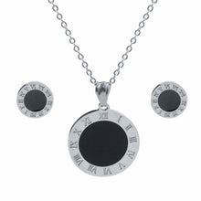 Load image into Gallery viewer, Roman Number Earrings &amp; Necklace Set